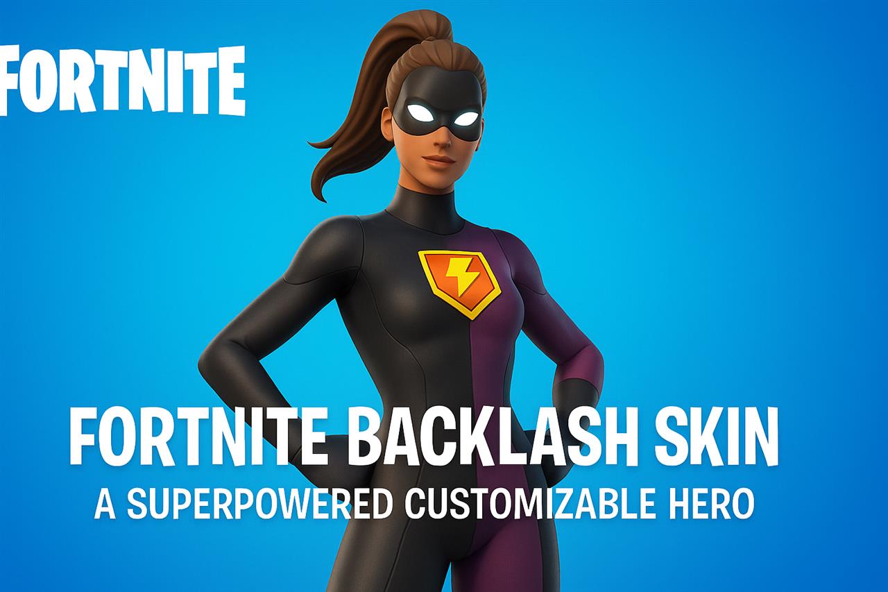 Fortnite backlash skin - a superpowered customizable hero