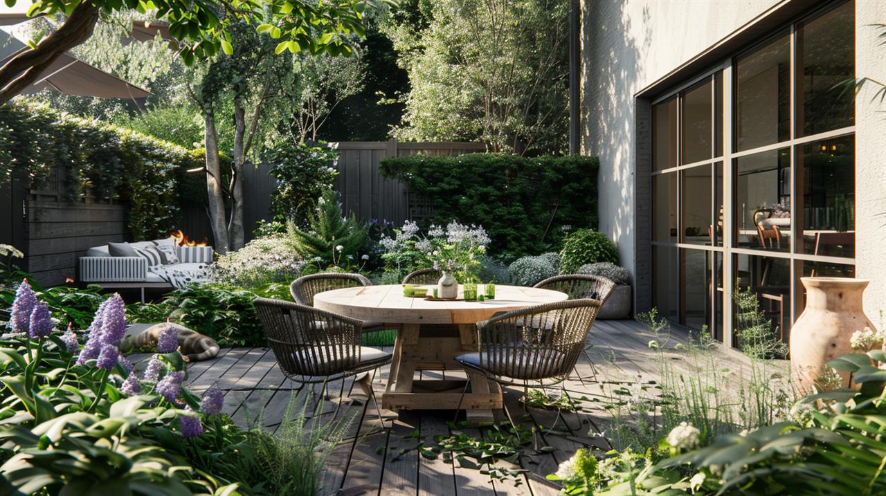 Rundt havebord i træ - en tidløs klassiker til enhver have